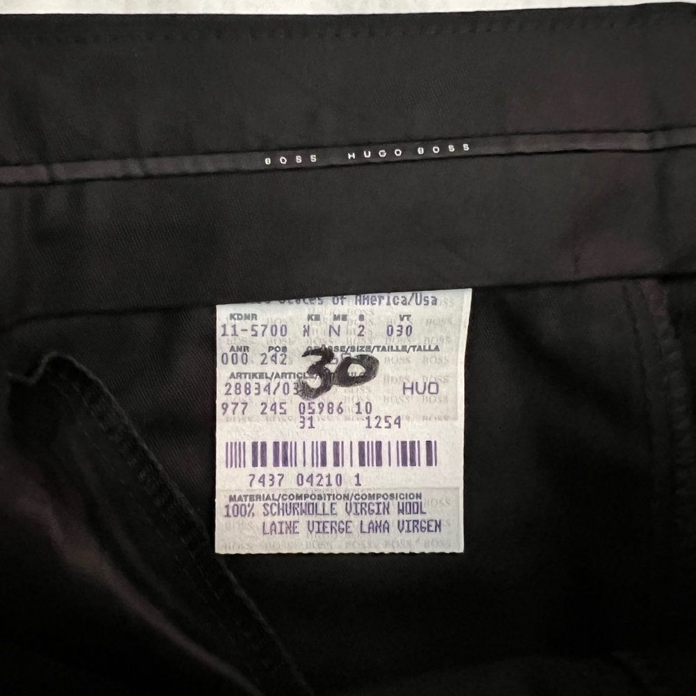 HUGO BOSS Rossellini Movie US Wool Three-Button Suit 36 S Blazer, 30W Pants 36S - Picture 11 of 16